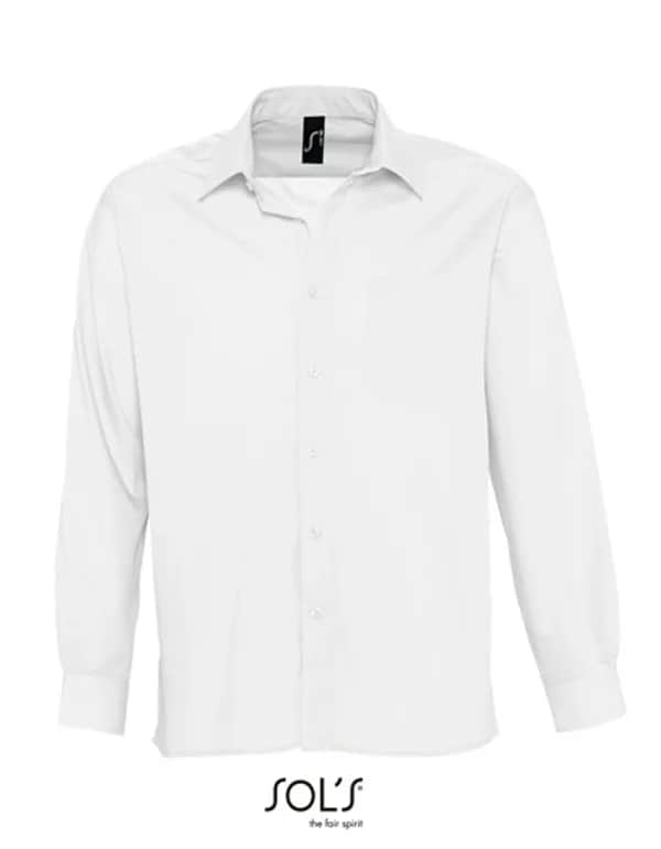 Popeline-Shirt Baltimore Long Sleeve - White