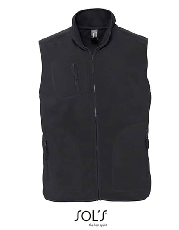 Unisex Fleece Vest Norway - Charcoal Grey (Solid)