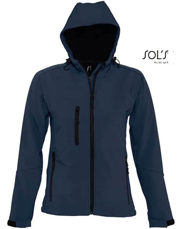 Women´s Hooded Softshell Jacket Replay - French Navy