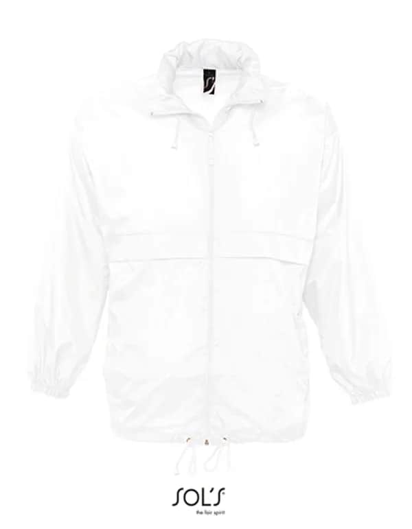 Unisex Windbreaker Surf Jacket - White