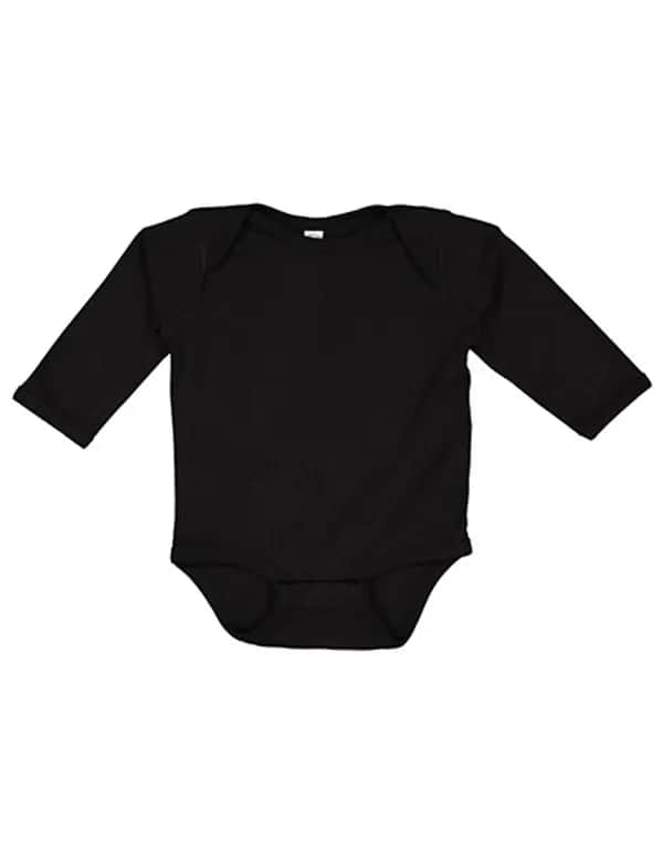 Infant Fine Jersey Long Sleeve Bodysuit - Black