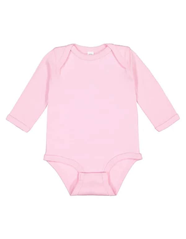 Infant Fine Jersey Long Sleeve Bodysuit - Pink