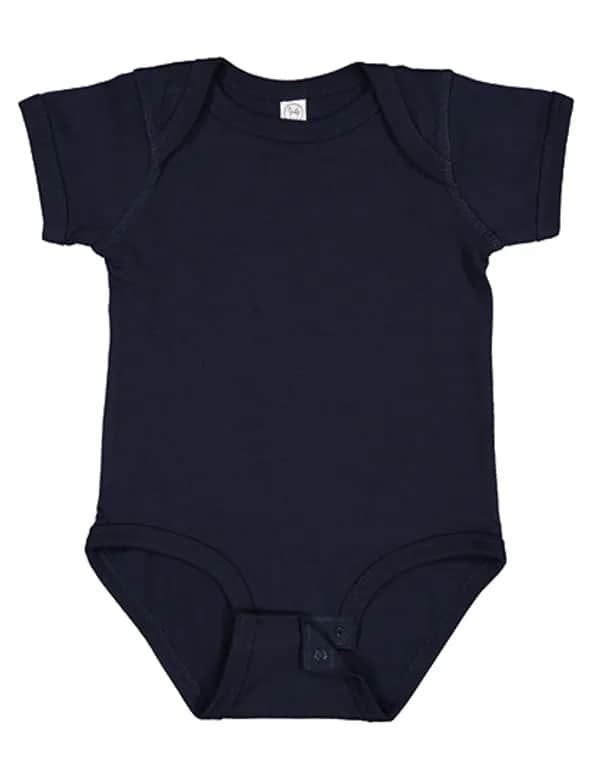 Infant Fine Jersey Short Sleeve Bodysuit - Navy
