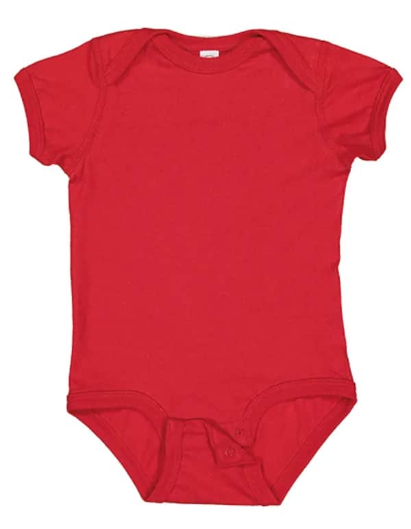 Infant Fine Jersey Short Sleeve Bodysuit - Red