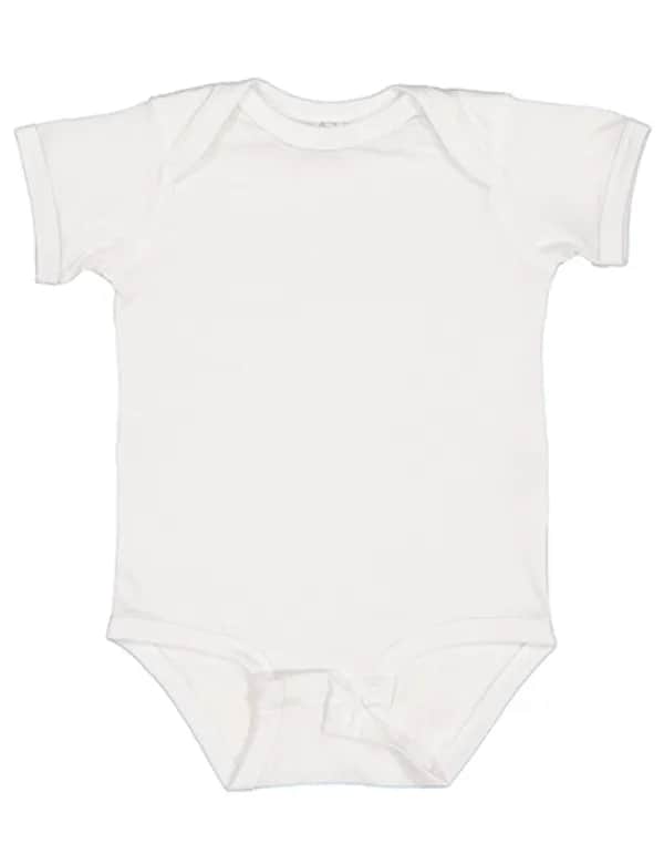 Infant Fine Jersey Short Sleeve Bodysuit - White