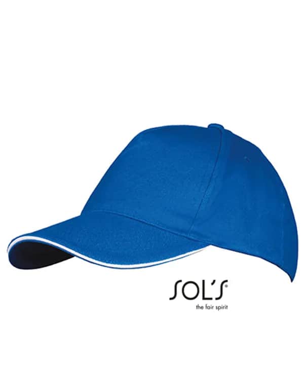 Five Panels Cap Long Beach - Royal Blue 241/White
