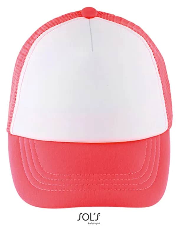 Kids´ Bubble Cap - White/Neon Coral