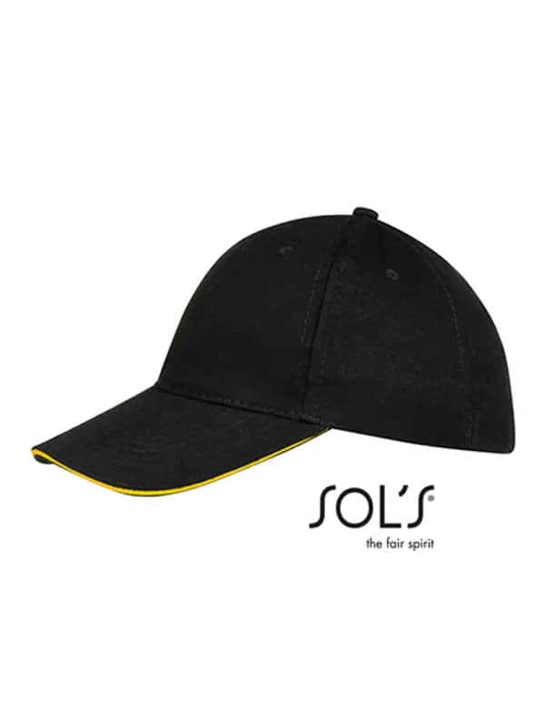 Six Panel Cap Buffalo - Black/Gold