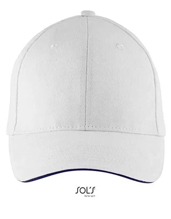 Six Panel Cap Buffalo - White/Navy