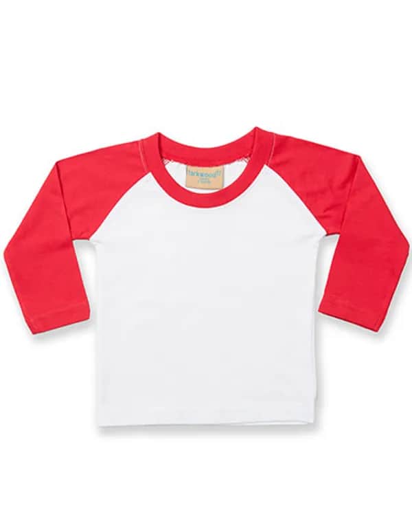 Long Sleeved Baseball T-Shirt - White/Red