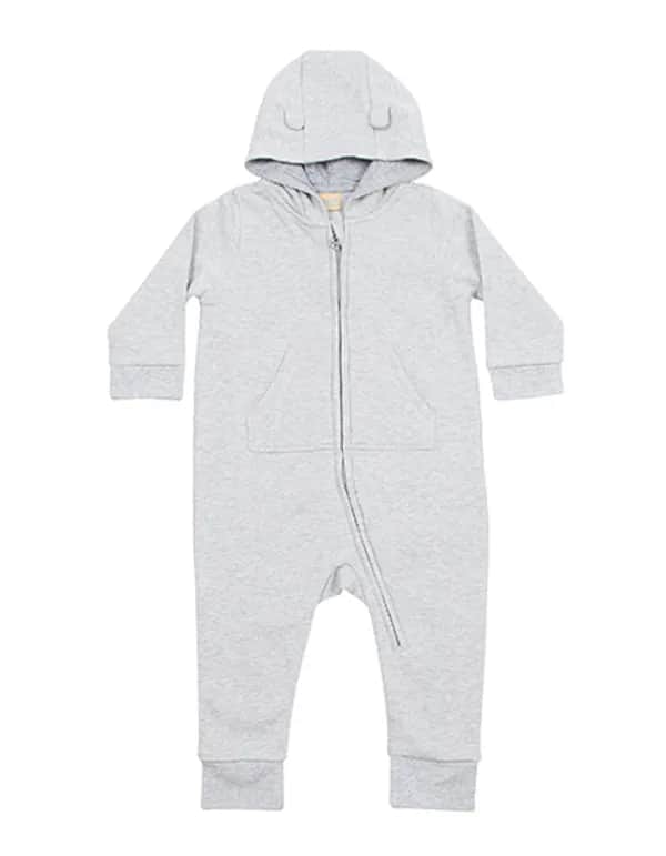 Toddler Fleece All In One - Heather Grey