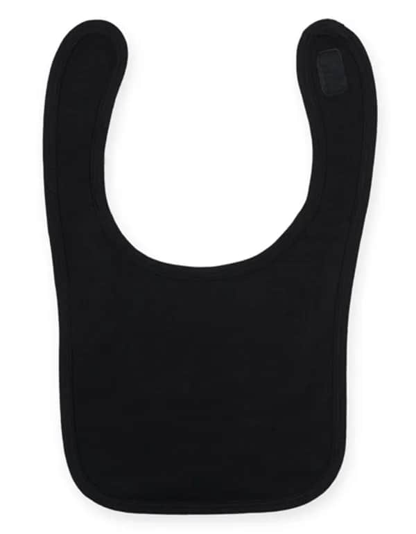 Plain And Contrast Bib - Black