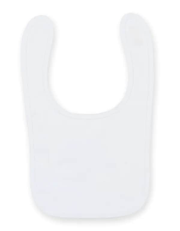 Plain And Contrast Bib - White