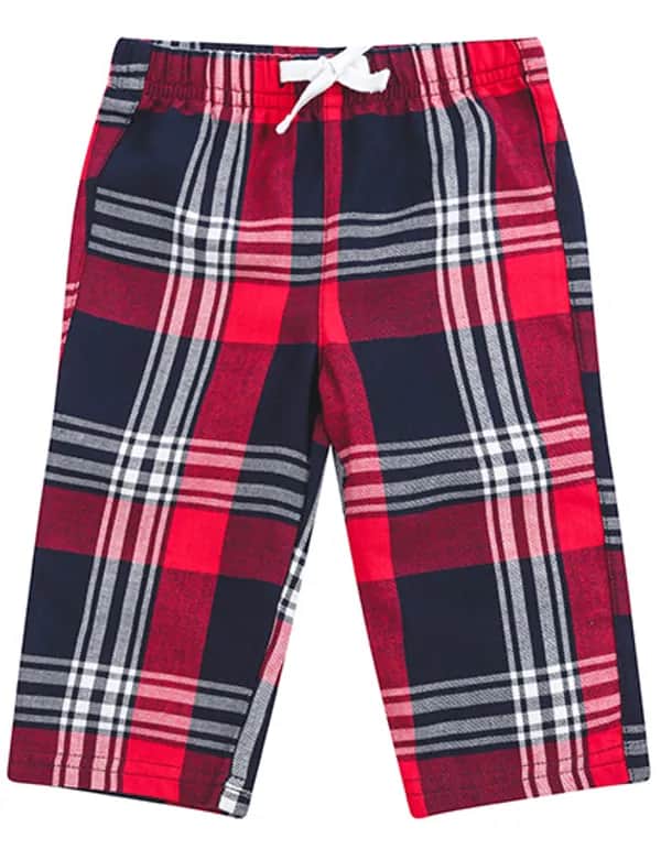 Baby Tartan Trousers - Red-Navy Check