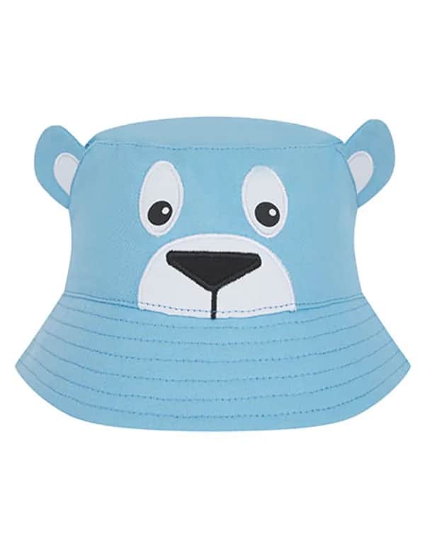 Character Bucket Hat - Pale Blue Bear