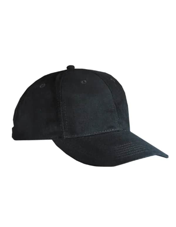 6-Panel Cap Laminated - Black
