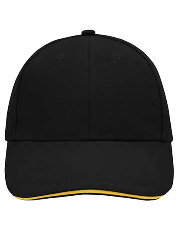 6-Panel Sandwich Cap - Black/Yellow