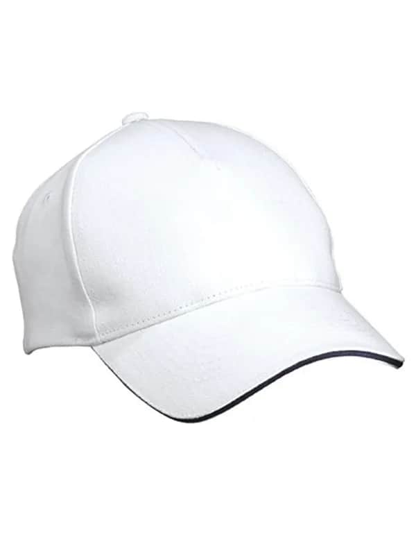 5 Panel Sandwich Cap - White/Navy