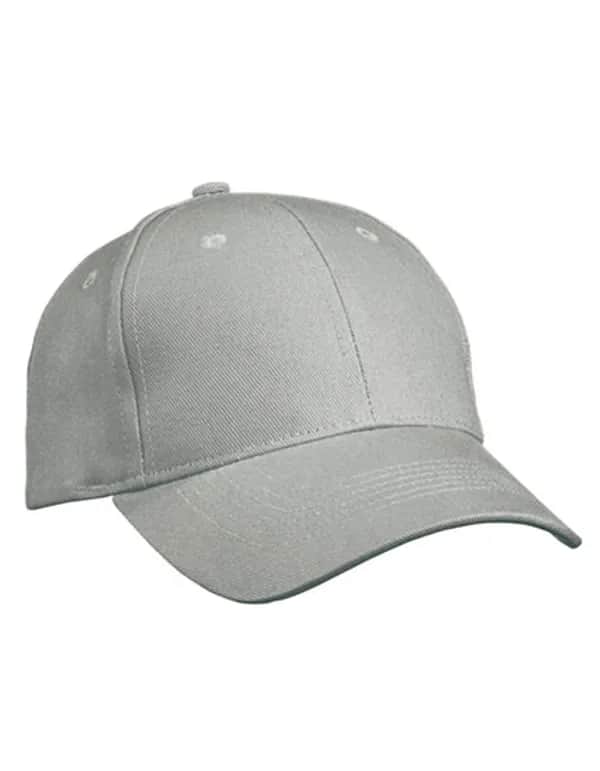 6 Panel Cap Heavy Cotton - Light Grey