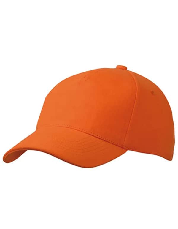 5 Panel Cap Heavy Cotton - Orange