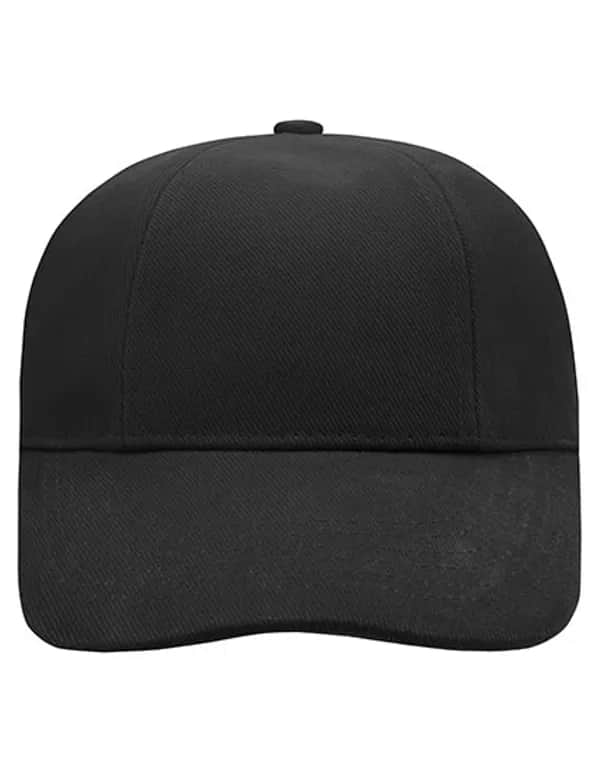 Turned 6 Panel Cap Laminated - Black
