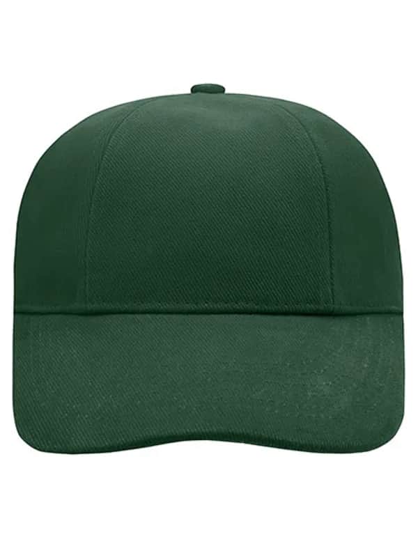 Turned 6 Panel Cap Laminated - Dark Green