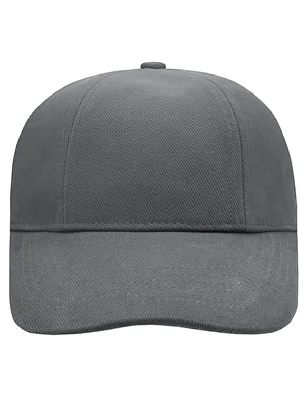 Turned 6 Panel Cap Laminated - Dark Grey