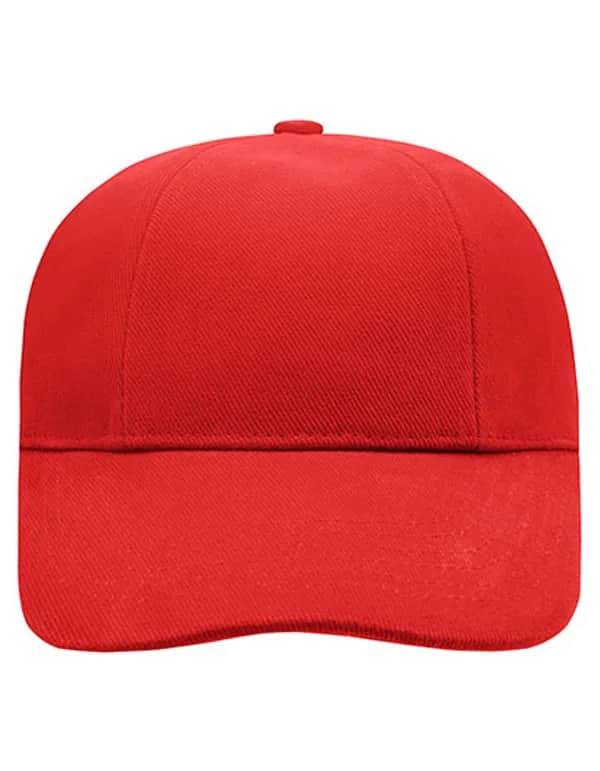 Turned 6 Panel Cap Laminated - Red