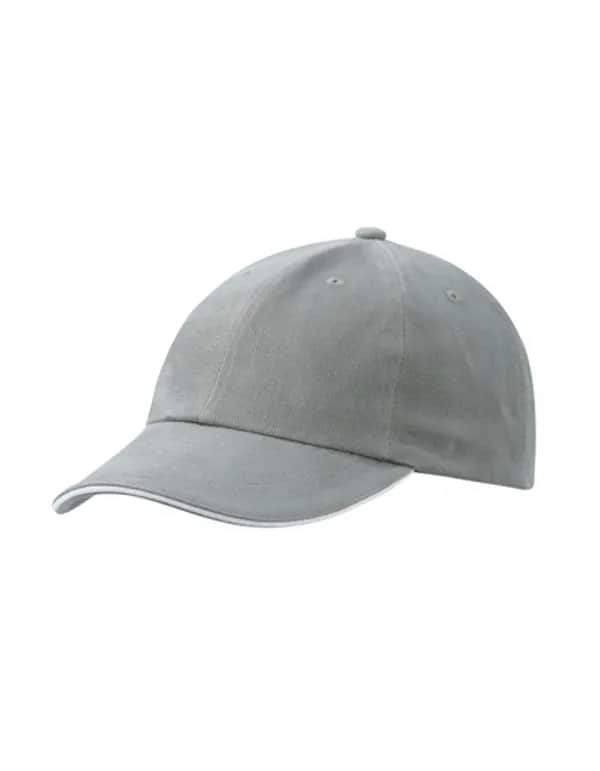 6-Panel Raver Sandwich Cap - Dark Grey/White