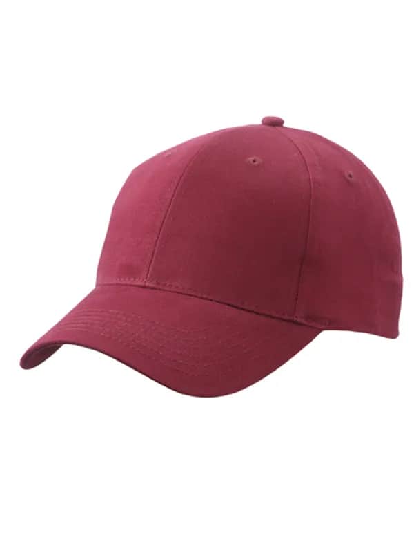 Brushed 6-Panel Cap - Burgundy