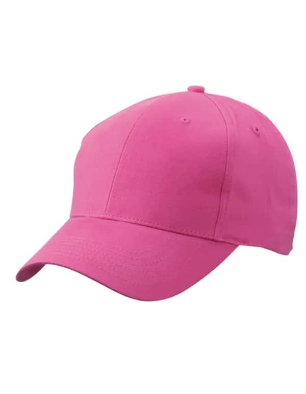 Brushed 6-Panel Cap - Pink