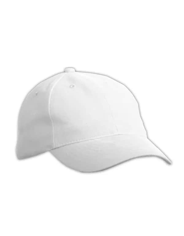 6 Panel Softlining Raver Cap - White