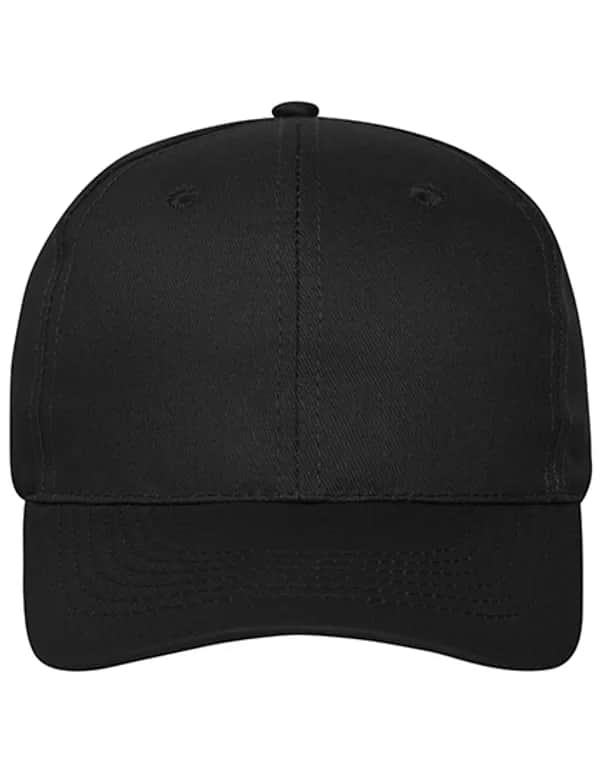 6 Panel Cap Bio Cotton - Black