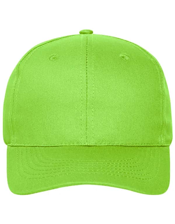 6 Panel Cap Bio Cotton - Lime Green