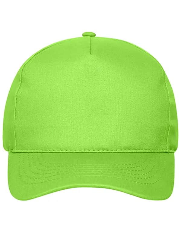 5 Panel Cap Bio Cotton - Lime Green