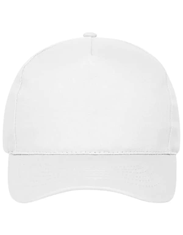 5 Panel Cap Bio Cotton - White