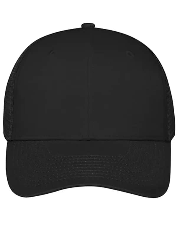 6 Panel Mesh Cap - Black/Black