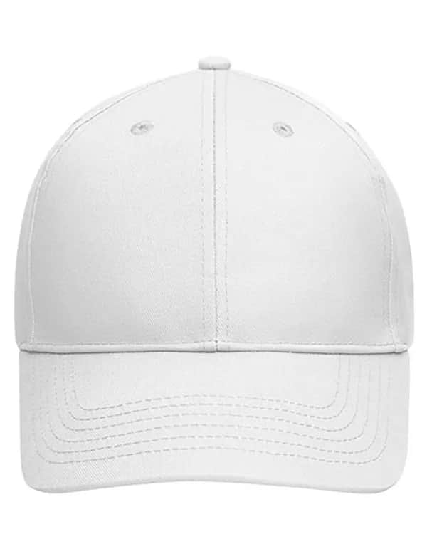 6 Panel Cap Bio Cotton - White