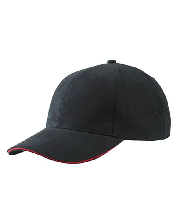 Light Brushed Sandwich Cap - Black/Red