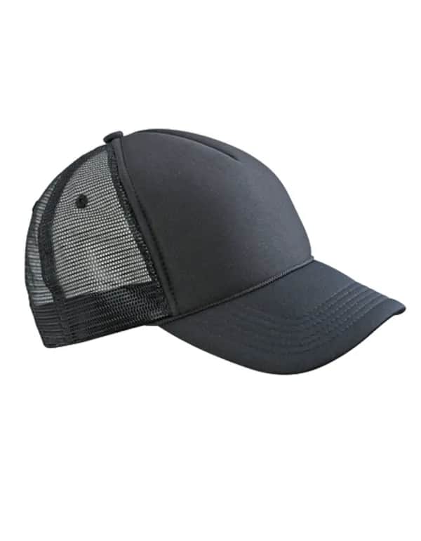 5 Panel Retro Mesh Cap - Black/Black