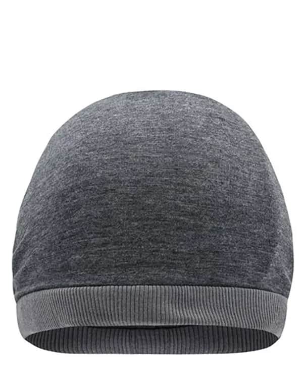 Heather Summer Beanie - Black Melange/Dark Grey