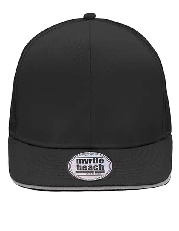 Pro Cap Mesh 6 Panel - Black/Light Grey