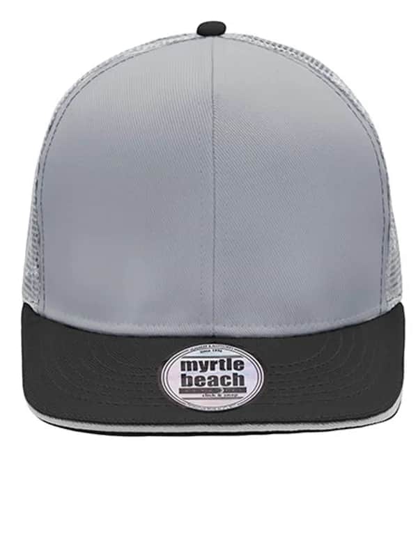 Pro Cap Mesh 6 Panel - Light Grey/Black