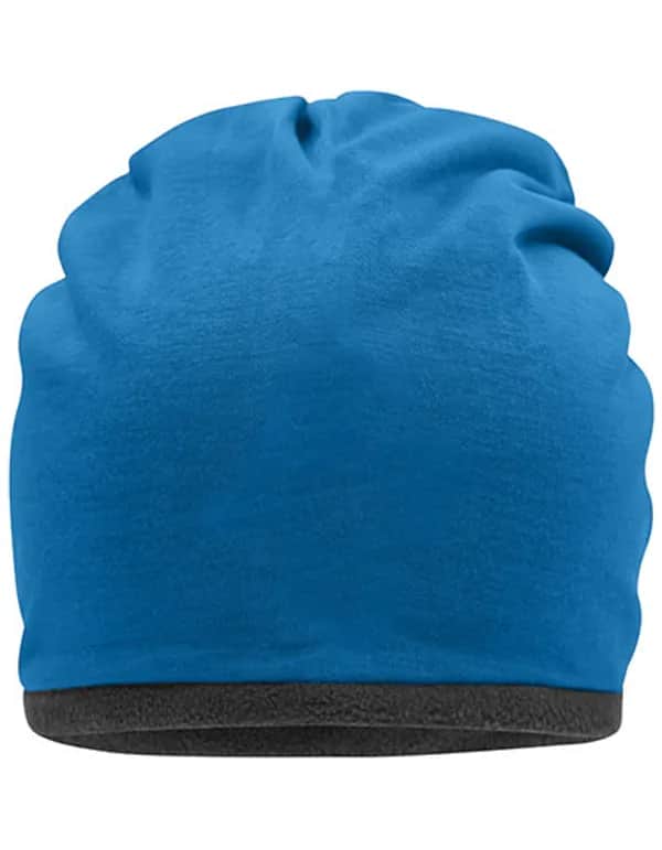 Fleece Beanie - Bright Blue/Carbon