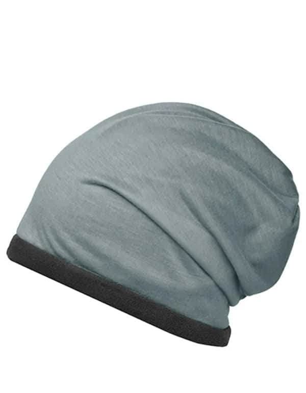 Fleece Beanie - Grey Heather/Carbon