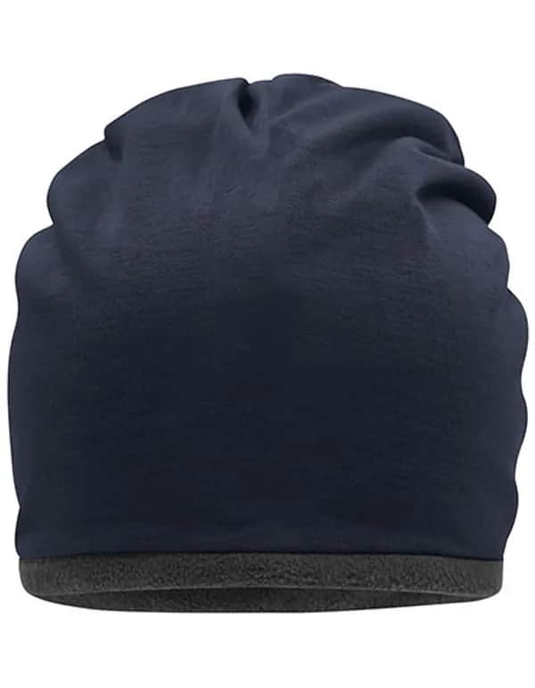 Fleece Beanie - Navy/Carbon