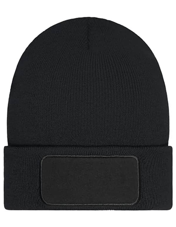 Beanie with Patch - Thinsulate - Black
