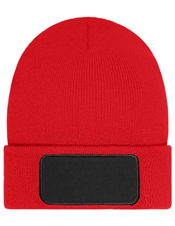 Beanie with Patch - Thinsulate - Red