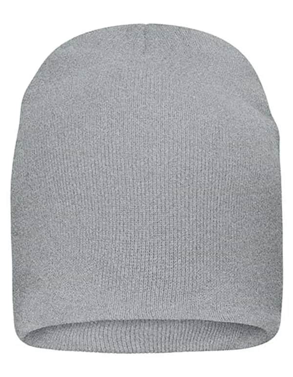 Bio Cotton Casual Beanie - Light Grey Melange