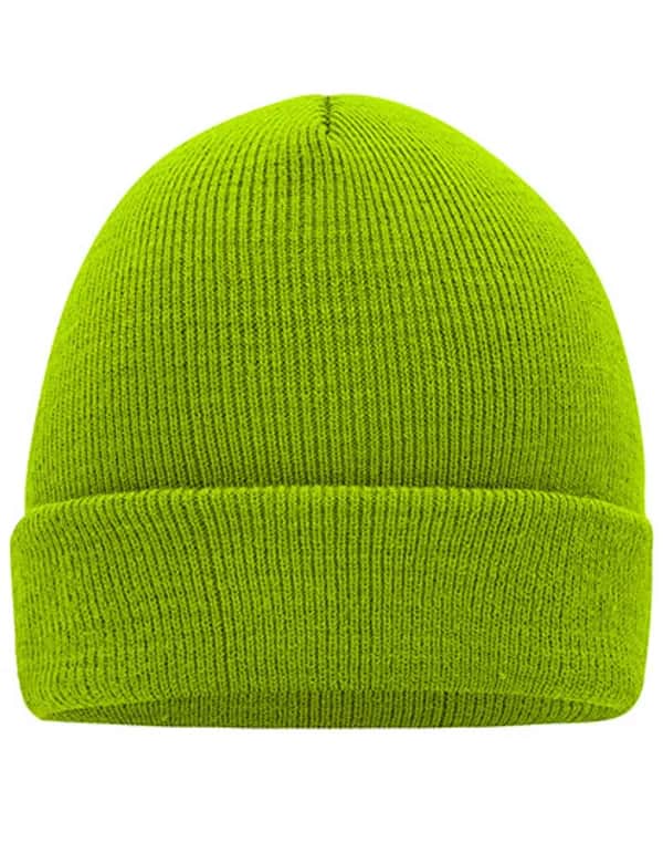 Knitted Cap - Lime Green